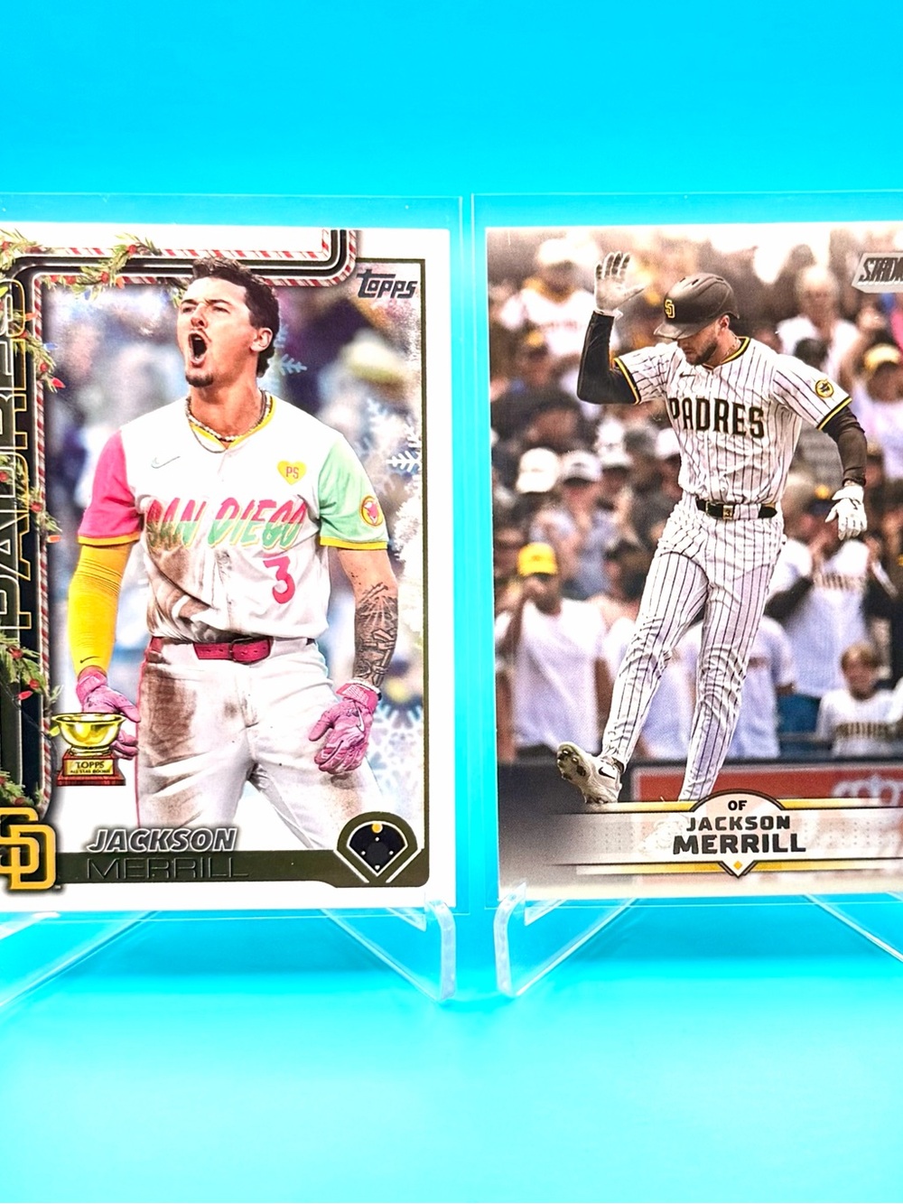 🔥Jackson Merrill Lot! 🔥Topps Holiday All-Star Rookie + Stadium Club Insert! 🤩